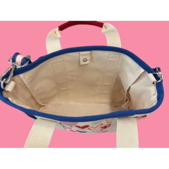 Brighton Red White & You Mini Tote Bag With Colorful Heart Print - Picture 3 of 7